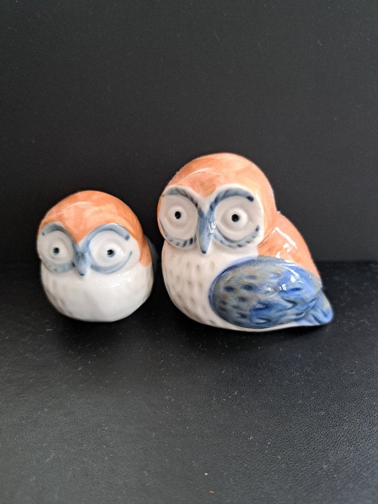 Set van 2 keramische uilen - Vaga International, Verzamelen, Ophalen of Verzenden, Zo goed als nieuw, Dier