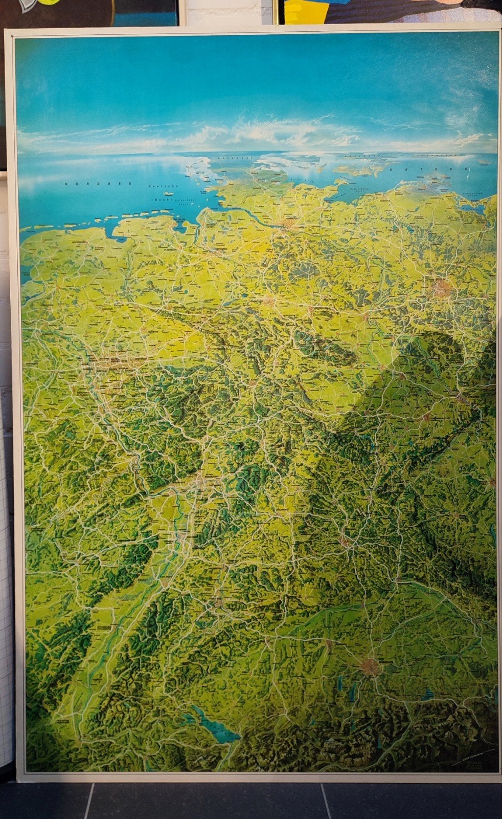 Oude kaart van Duitsland, Atlas  - Studio Berann Vielkind, Ophalen