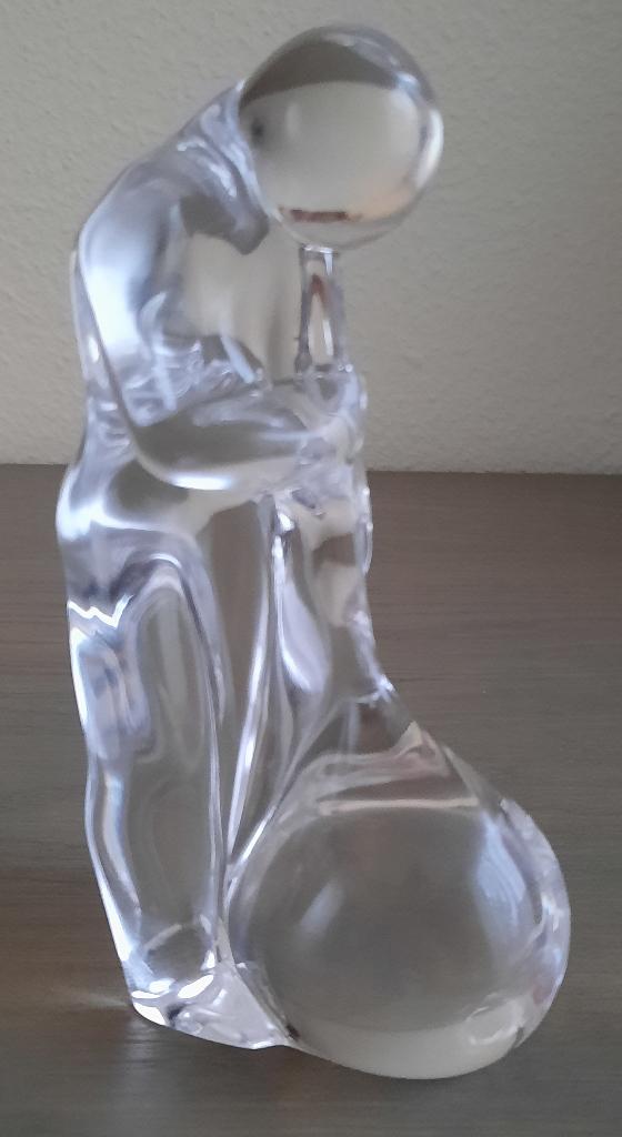 Orrefors - kristallen beeldje de glasblazer, Glas, Minder dan 20 cm, Ophalen of Verzenden, Gemerkt