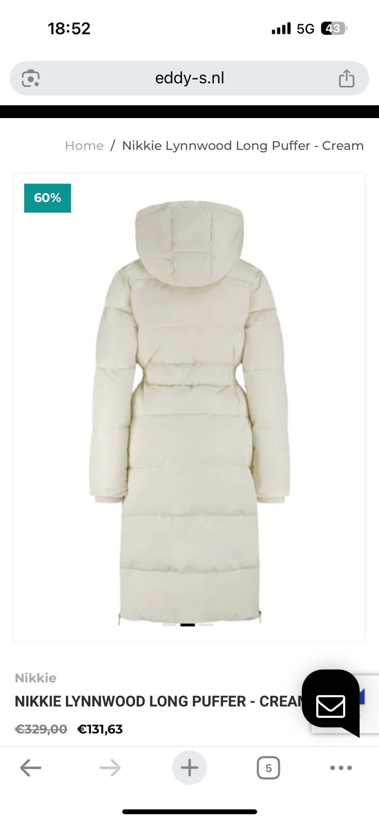 Nikkie winterjas zgan wit maat 34, Ophalen, Zo goed als nieuw, Maat 34 (XS) of kleiner, Wit