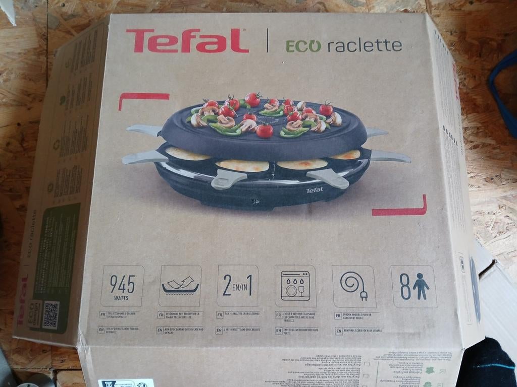Tefal raclette/gourmet 8 personen, Ophalen, Zo goed als nieuw, 8 personen of meer