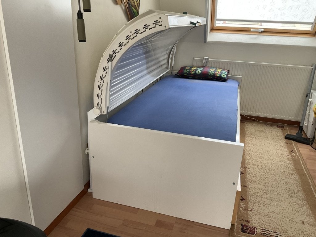 Mooi eenpersoonsbed met 3 lades, Ophalen, Eenpersoons, Hout, 100 cm