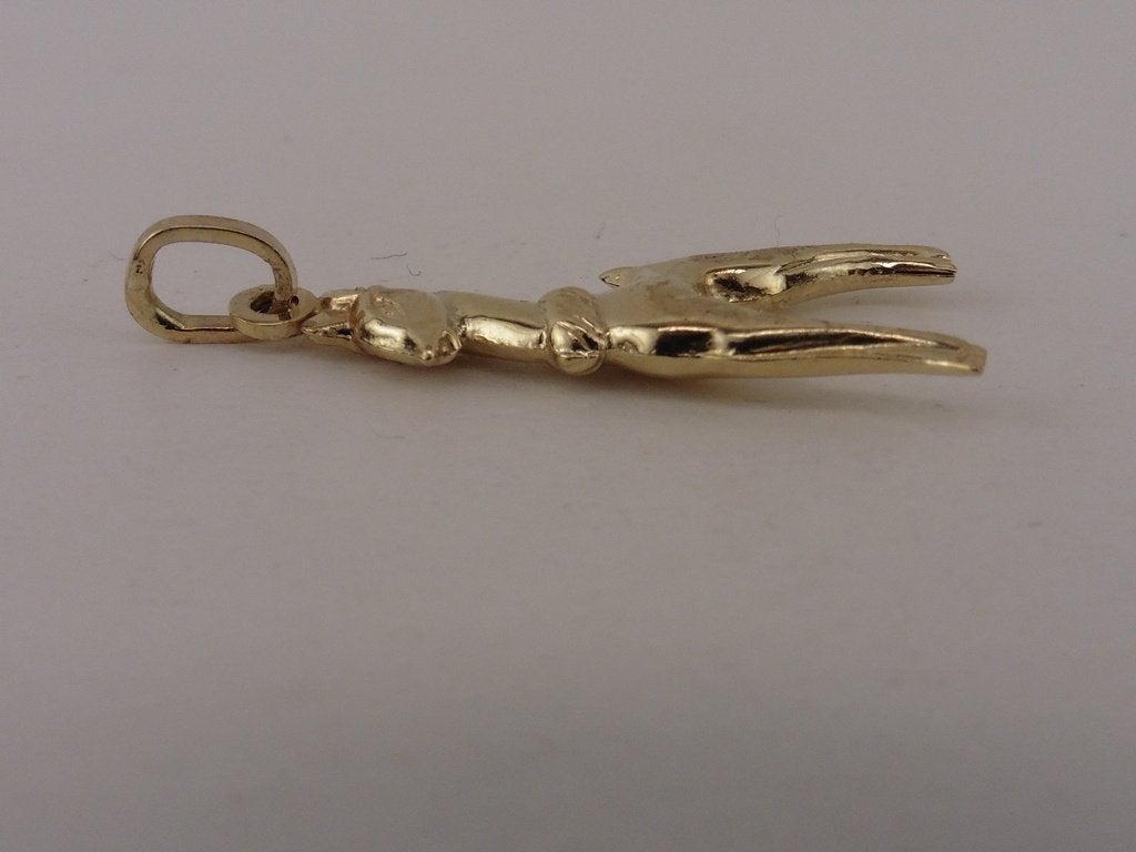 Gouden hanger hertje                                    G106, Gebruikt, ., Ophalen of Verzenden, .
