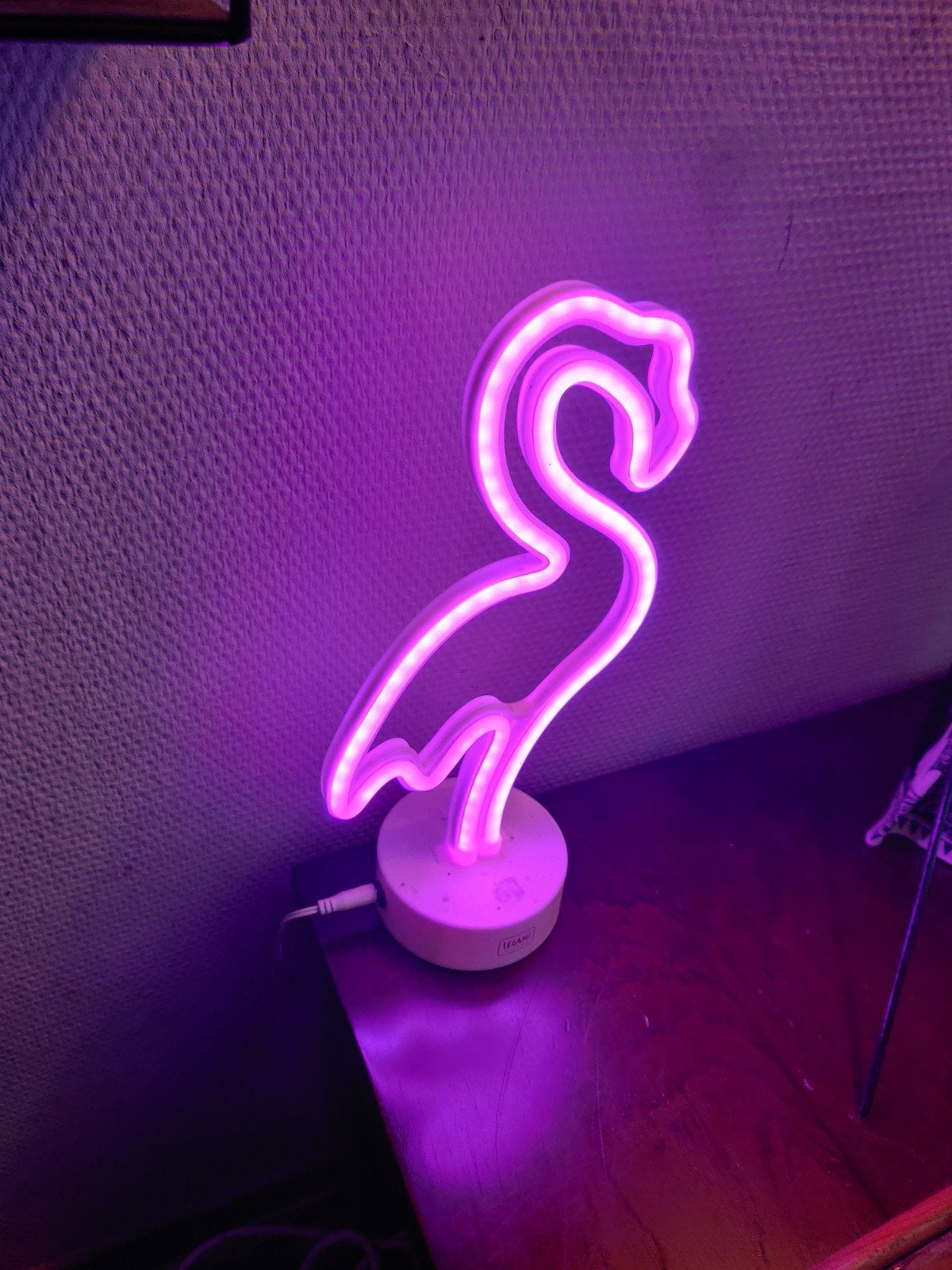 Neon Flamingo Lamp - Roze LED Decoratie, Overige materialen, Ophalen of Verzenden, Zo goed als nieuw, Modern, Speels, Neon