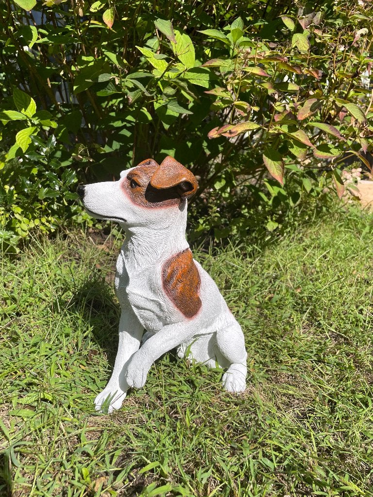 Beeld Jack Russel hond Bruin tuin, boerderij 35cm, Tuin en Terras, Ophalen, Nieuw, Kunststof, Dierenbeeld