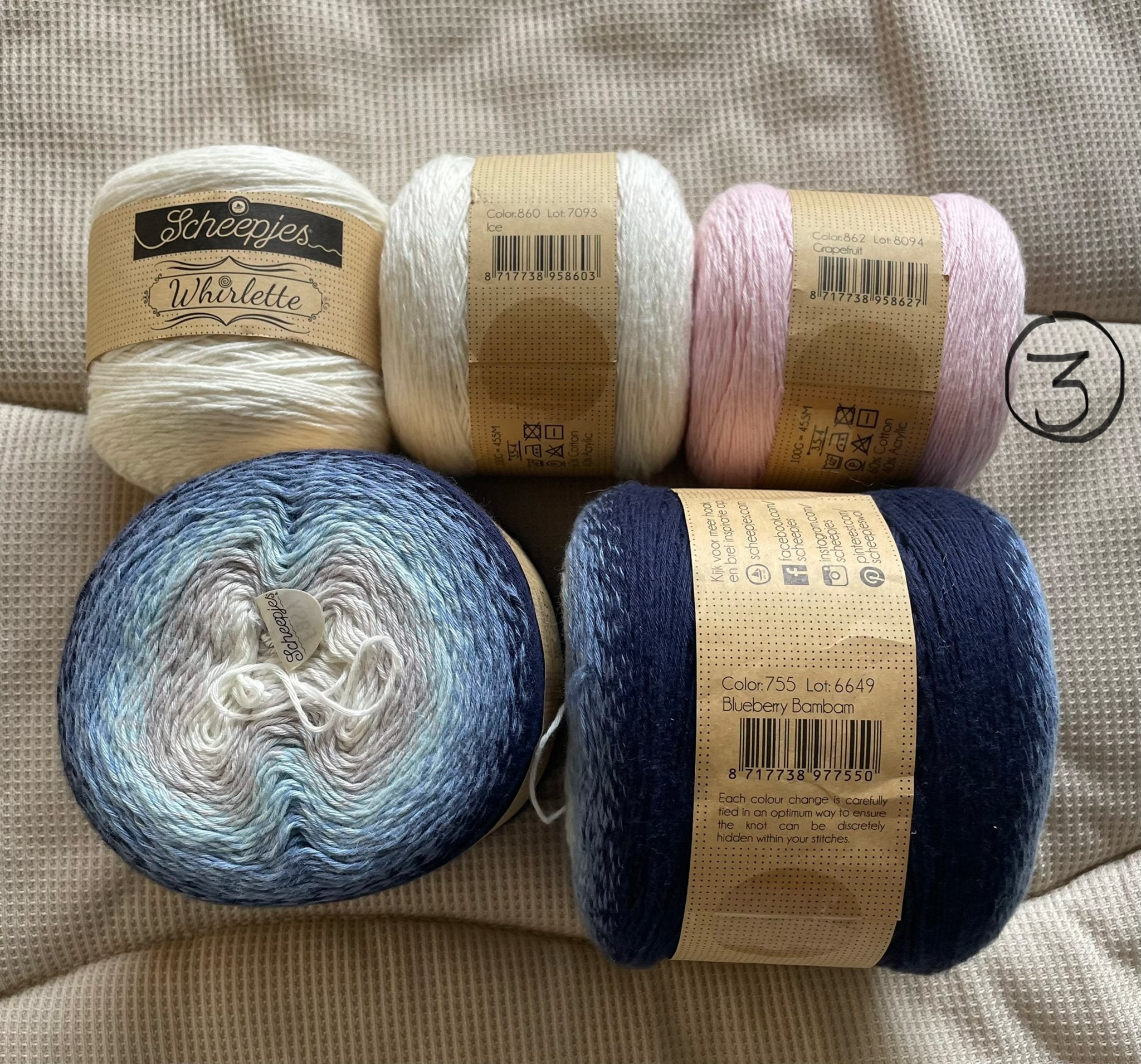 Scheepjes Whirl Blueberry Bambam & Whirlette garenpakket, Ophalen of Verzenden, Nieuw, Breien of Haken, Wol of Garen