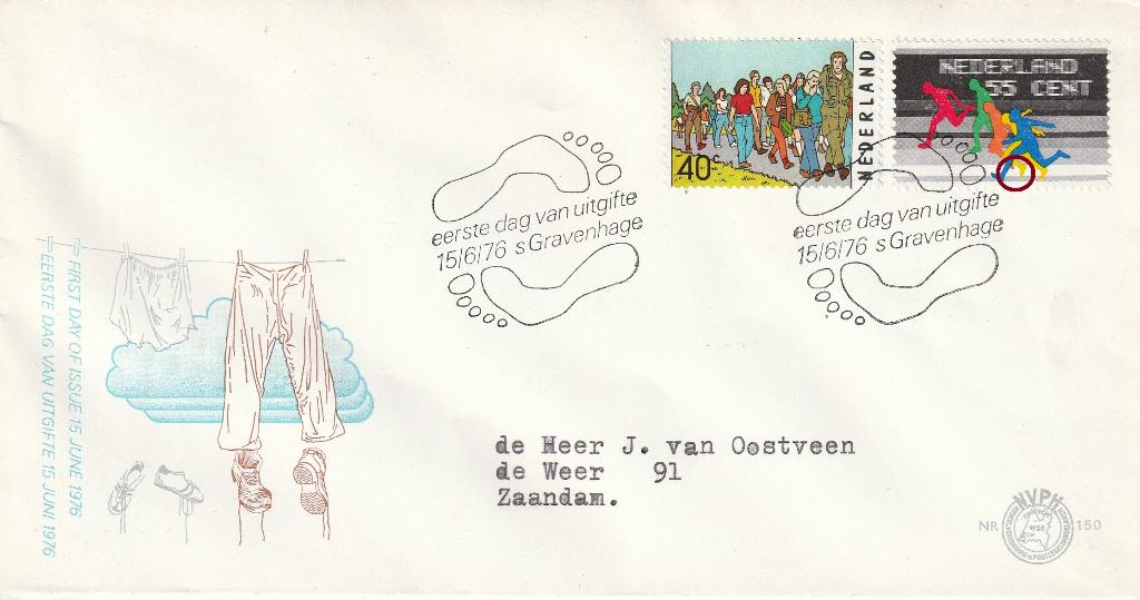 fdc e150 met plaatfout 1093pm3   LEES, Postzegels en Munten, Postzegels | Eerstedagenveloppen, Ophalen of Verzenden, Beschreven