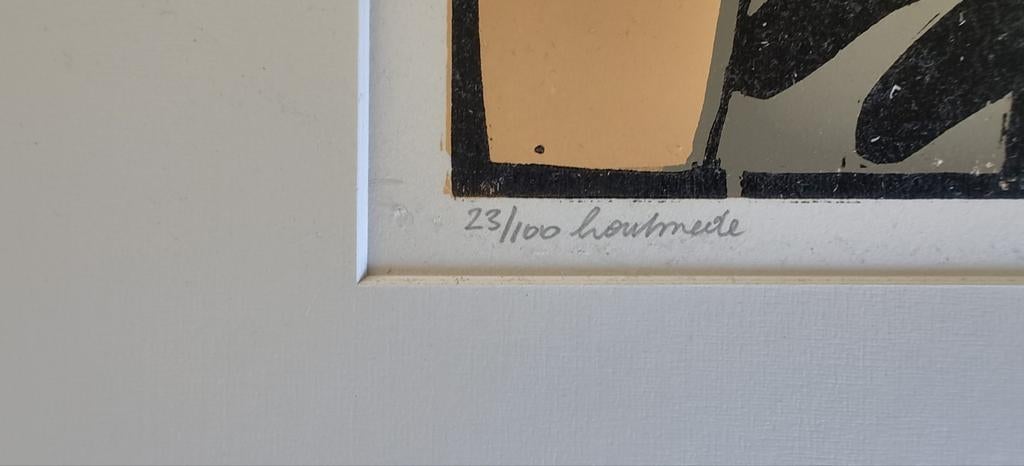 Leon Janssen - 'Zomer' - Houtsnede - Gesigneerd en Genummerd, Ophalen, Origineel, 1950 - 1999, Houtsnede