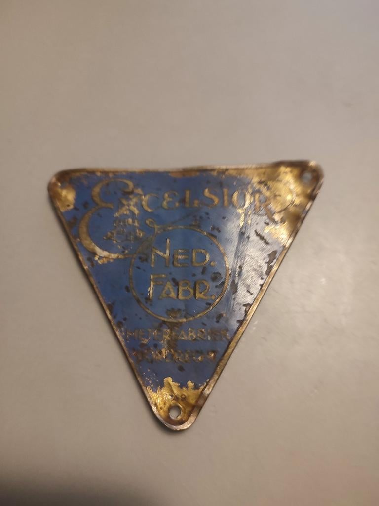 Messing met emaille plaat, Ophalen of Verzenden, Gebruikt, Overige onderwerpen