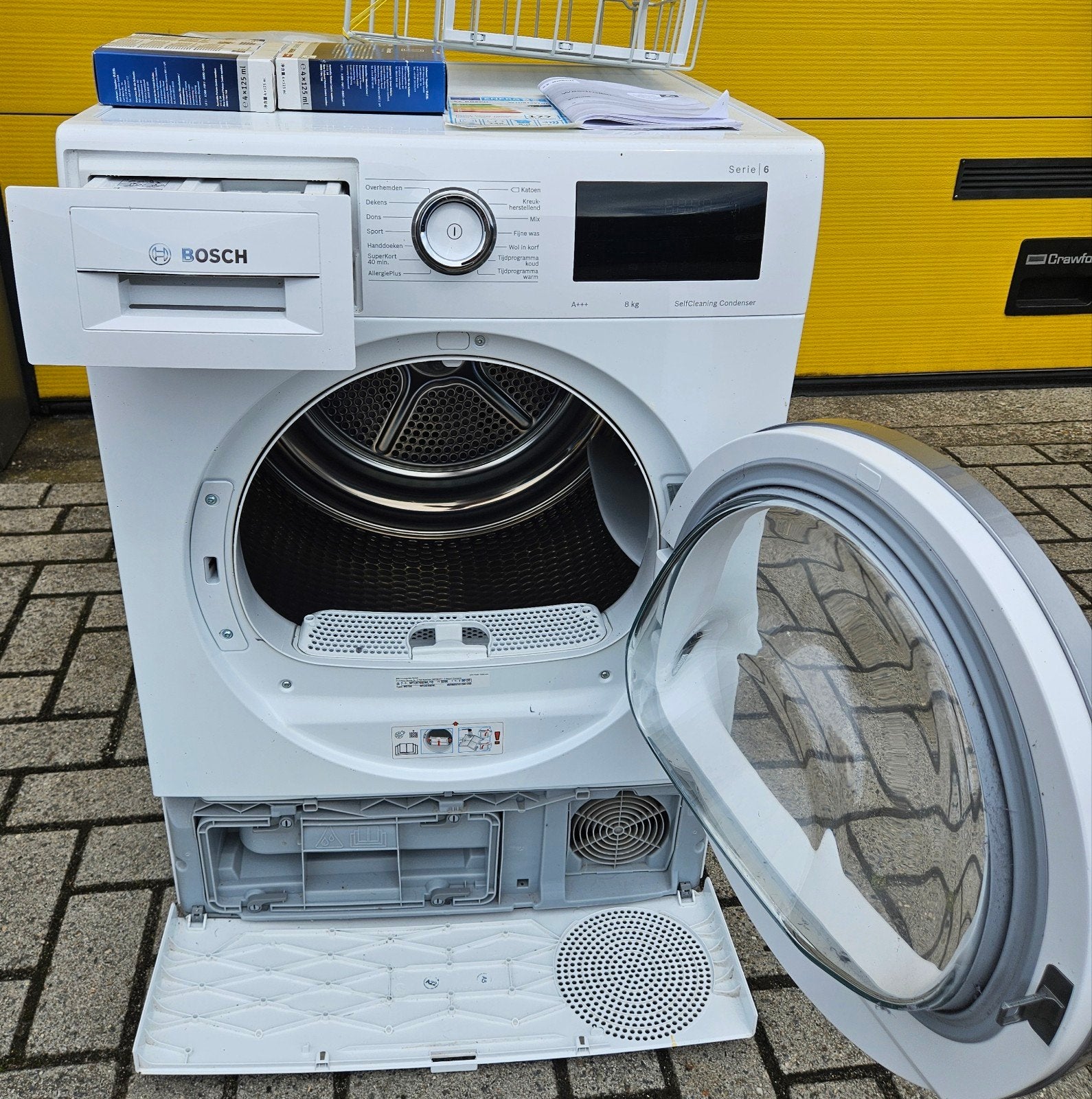 Z.G.A.N. Bosch WTU87692NL EXCLUSIV condens/warmtepompdroger., Witgoed en Apparatuur, Wasdrogers, Overige typen, 8 tot 10 kg, Ophalen of Verzenden
