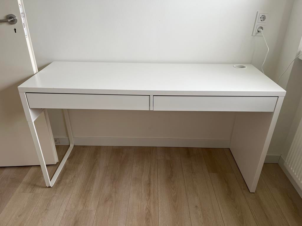 IKEA MICKE Bureau - Wit, Huis en Inrichting, Bureaus, Ophalen, Met lades, Zo goed als nieuw, IKEA