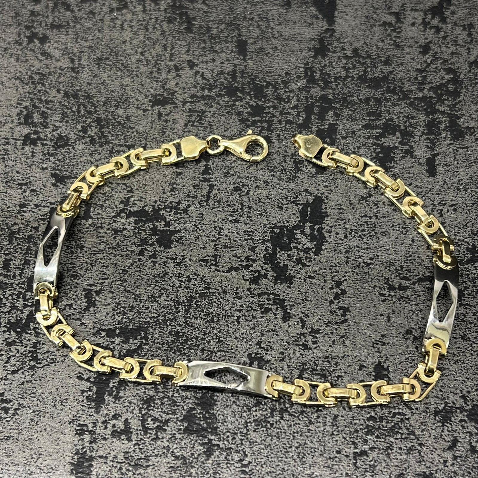 14k gouden armband koningsschakel nieuw, Ophalen of Verzenden, Nieuw, Goud