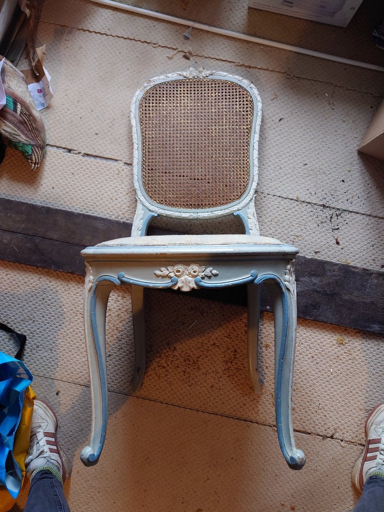 Elegante antieke eetkamer stoel Franse Louis XV-stijl, Ophalen