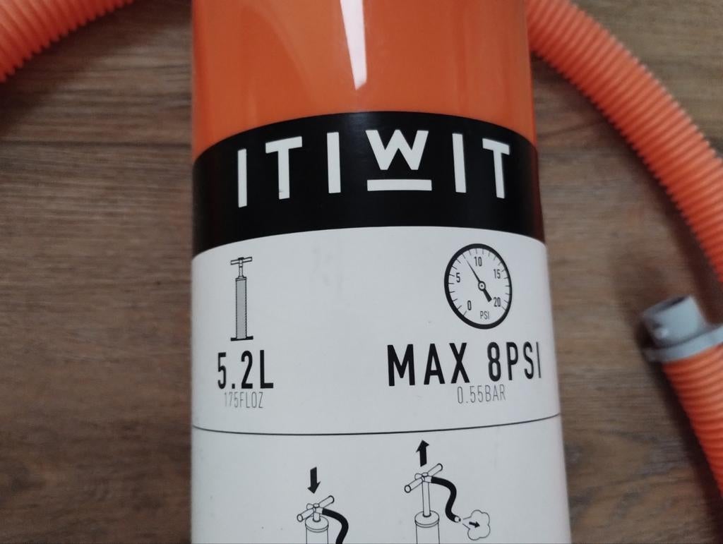 ITIWIT Grote Handpomp 5.2L voor SUP/Kajak (Max 8 PSI), Caravans en Kamperen, Luchtpompen, Zo goed als nieuw, Handmatig, Ophalen