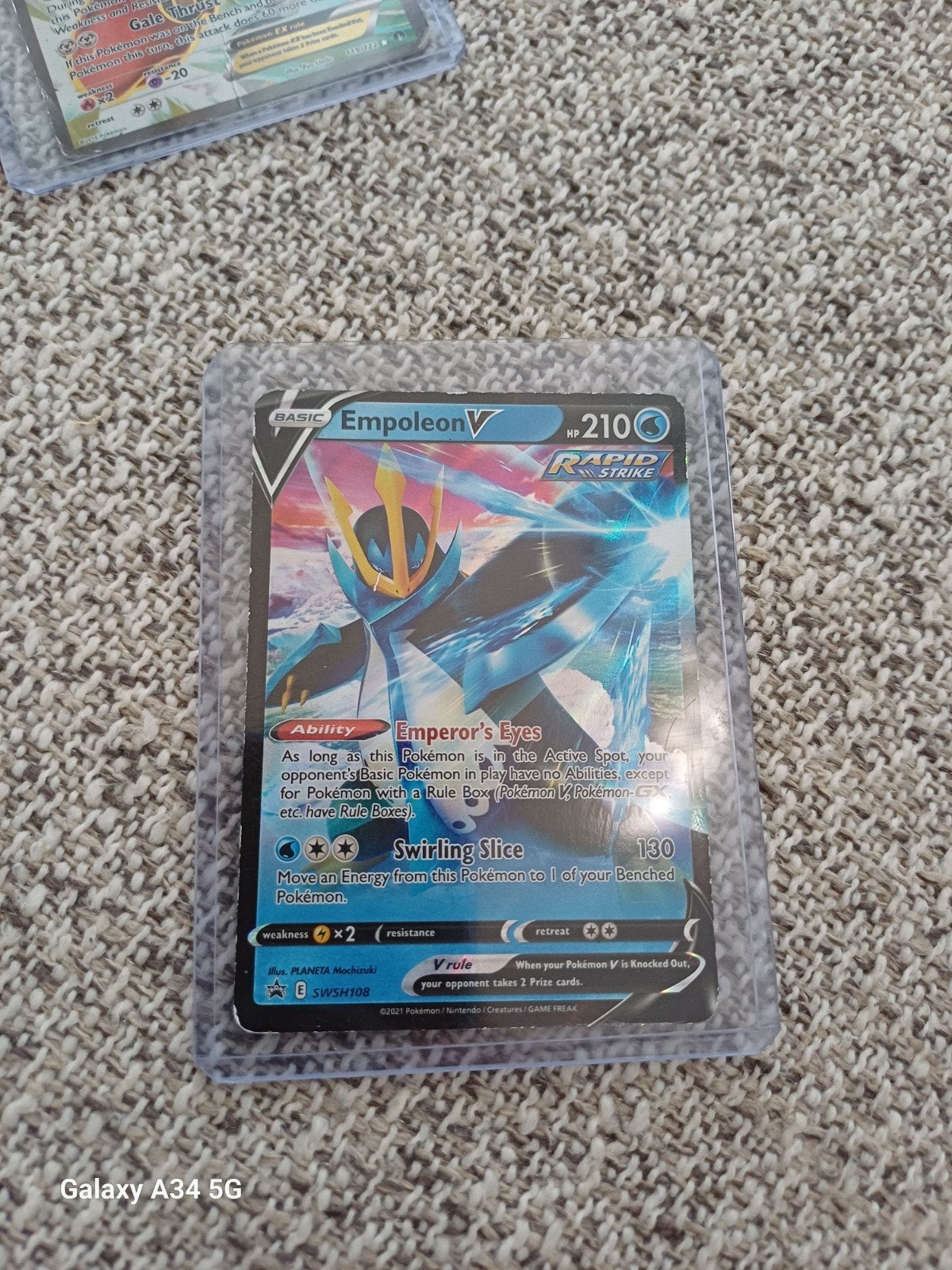 Empoleon V Pokémonkaart (210 HP) + Gratis Hoesje!, Hobby en Vrije tijd, Verzamelkaartspellen | Pokémon, Ophalen of Verzenden