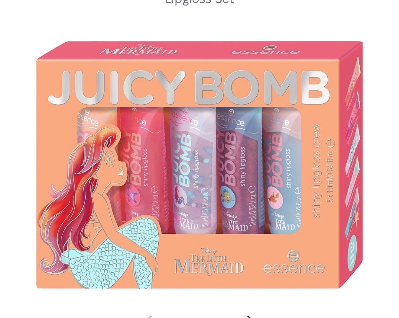 Essence Juicy Bomb Lipgloss Set - The Little Mermaid, Nieuw, Ophalen of Verzenden, Make-up, Overige kleuren