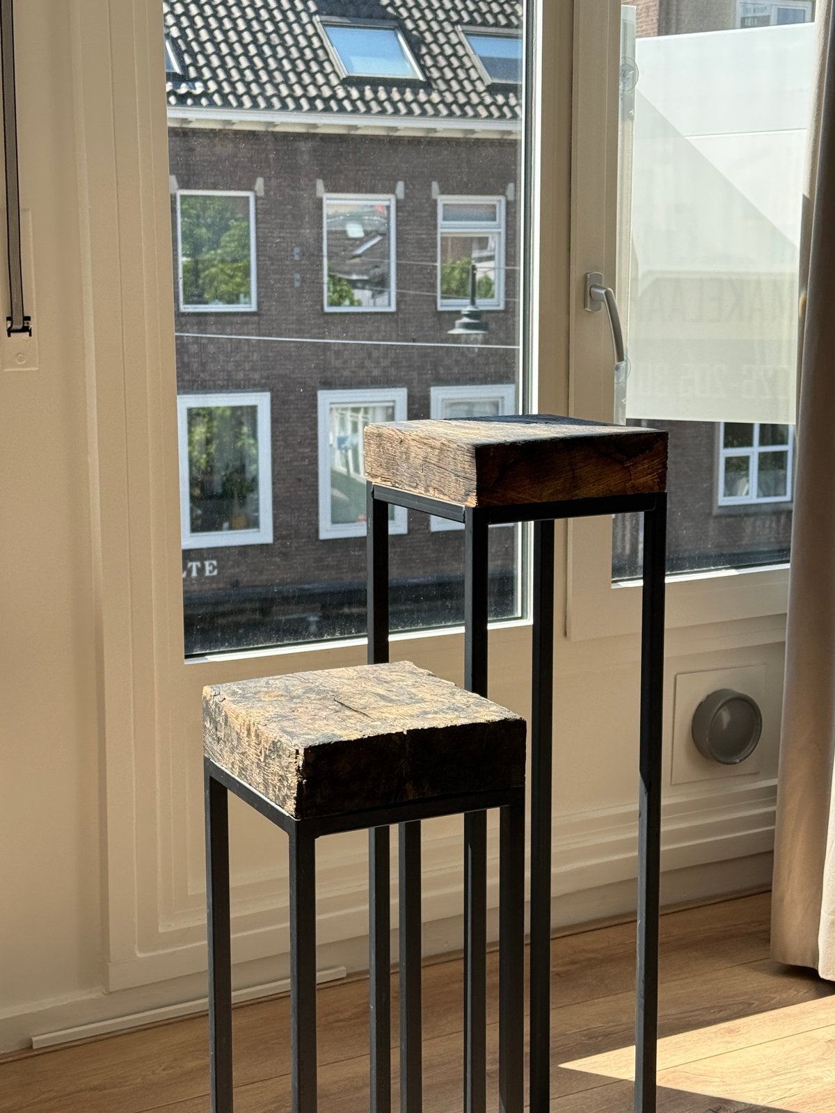 2x Unieke Zuilen van Spoorbiels - Exclusief Meubelstuk, Ophalen, Gebruikt