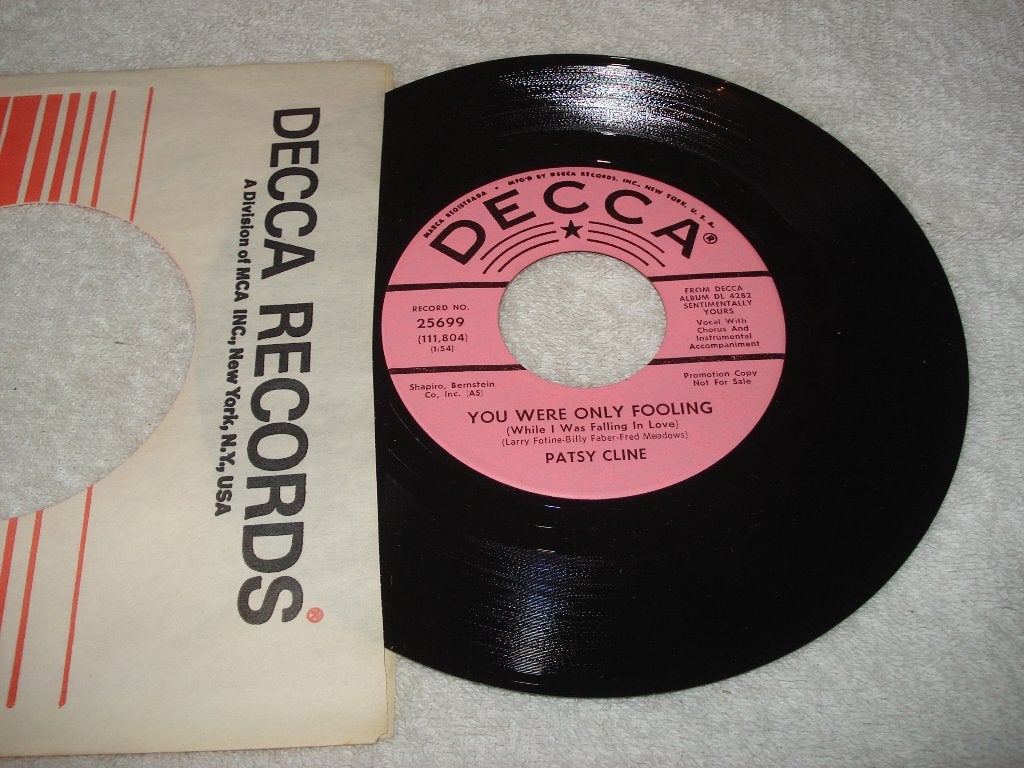Patsy Cline   Promo  You Were Only Fooling  usa   Orgineel, Originele persing, Ophalen of Verzenden, Zo goed als nieuw, Country en Western