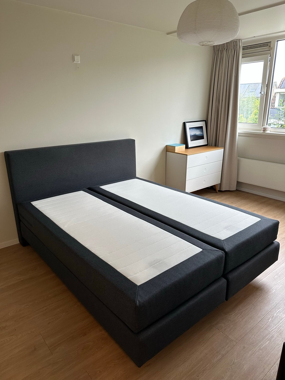 Net tweepersoons boxspringbed, Ophalen, Gebruikt, Tweepersoons, 200 cm