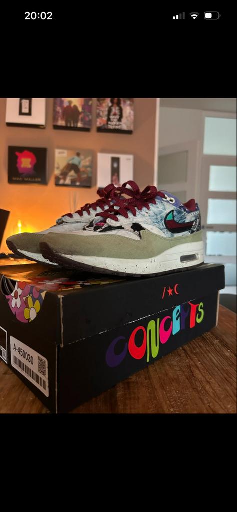 Nike Air Max 1 SP Concepts Mellow - Maat 42, Kleding | Heren, Schoenen, Gedragen, Sneakers of Gympen, Overige kleuren, Ophalen of Verzenden