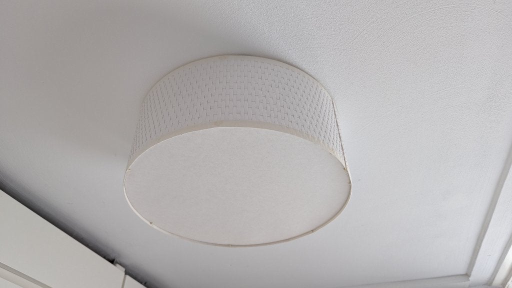 2x IKEA ALÄNG Plafondlamp wit 35 cm met IKEA LED lampen, Huis en Inrichting, Wit, Plafondlamp, IKEA, E27 (groot)