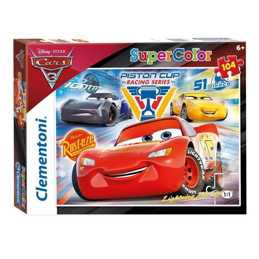 Disney Cars Puzzel - 104 stukjes - Clementoni Legpuzzel, Nieuw, Nvt, Nvt, Nvt