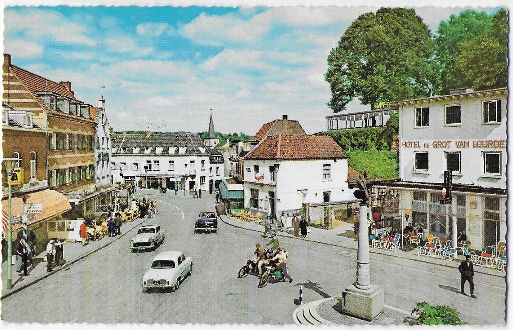 Valkenburg Grendelplein oude gelopen Ansichtkaart ( B3095 ), Ophalen of Verzenden, Voor 1920, Gelopen, Limburg