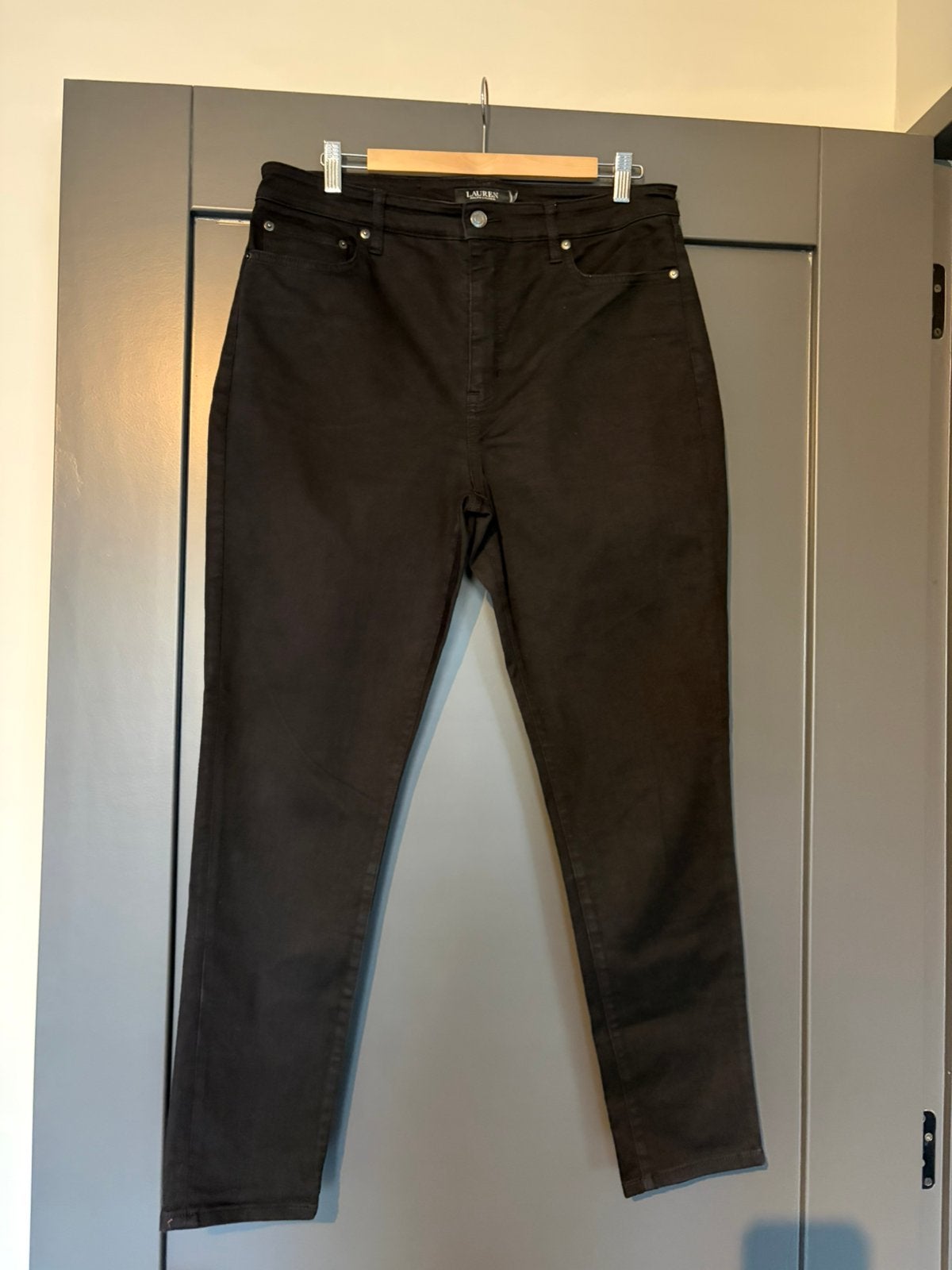 Zwarte soepele spijkerbroek Ralph Lauren maat 44 te koop, Verzenden, Zwart, Maat 42/44 (L), Zo goed als nieuw
