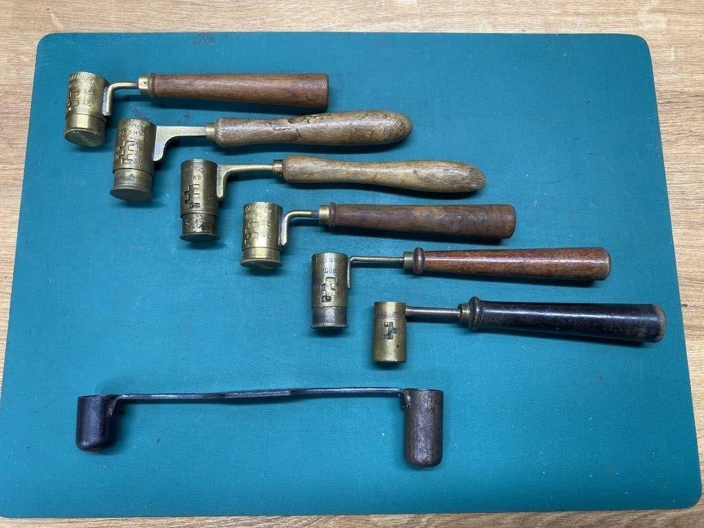 antieke lood ,zwartkruit verstelbare maat bekertjes, Verzamelen, Militaria | Algemeen, Ophalen of Verzenden, Overige soorten, Overige gebieden