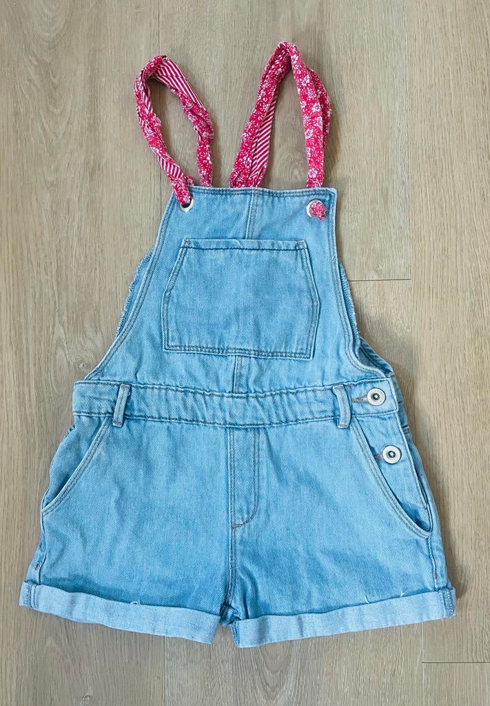 Leuke denim korte tuinbroek short maat 128, Kinderen en Baby's, Kinderkleding | Maat 128, Verzenden, Nieuw, Meisje, Broek