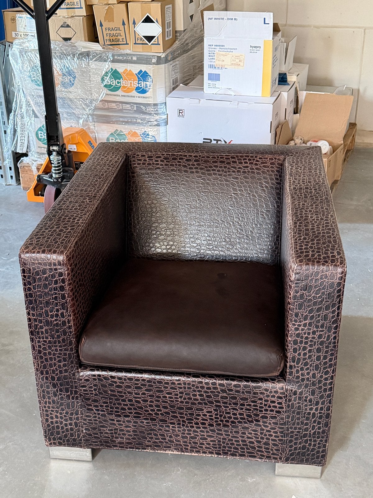 Minotti kuipstoel (Croco) suitcase armchair, Ophalen of Verzenden, Zo goed als nieuw