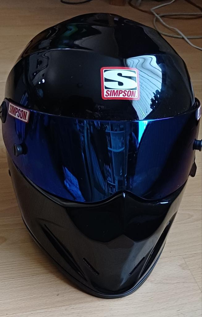 Simpson helm, maat L/XL, glanzend zwart, Motoren, Overige merken, XL, Ophalen of Verzenden, Nieuw zonder kaartje