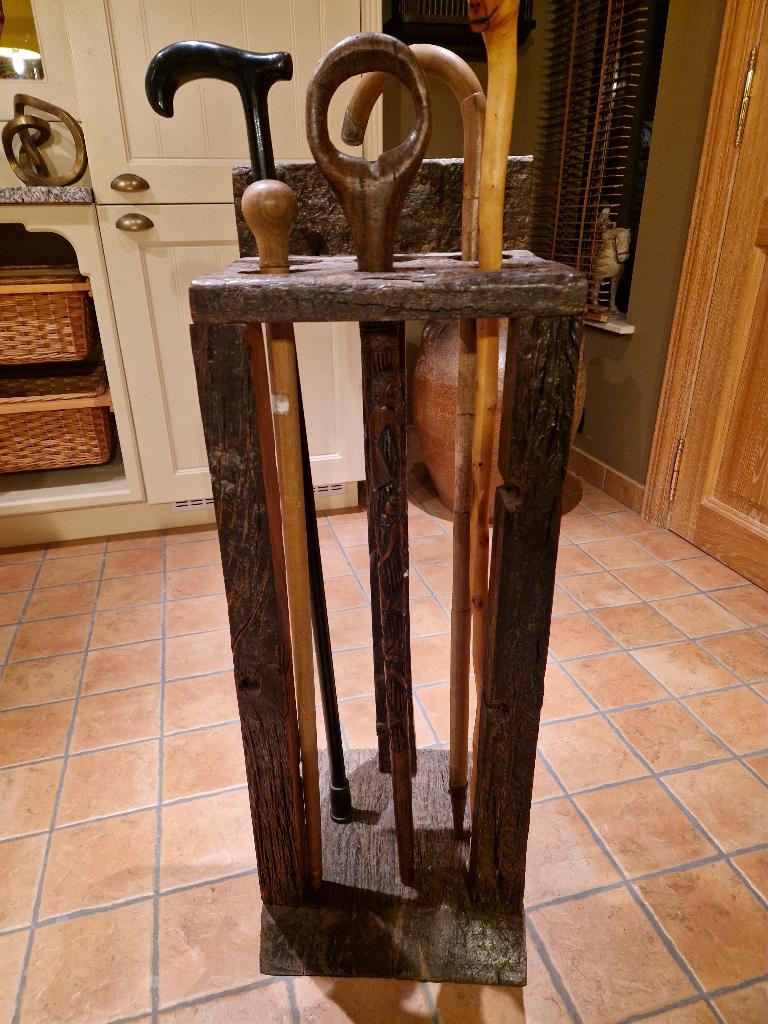Stickley Style Antique eiken paraplu &Wandelstok Standaard, Ophalen of Verzenden