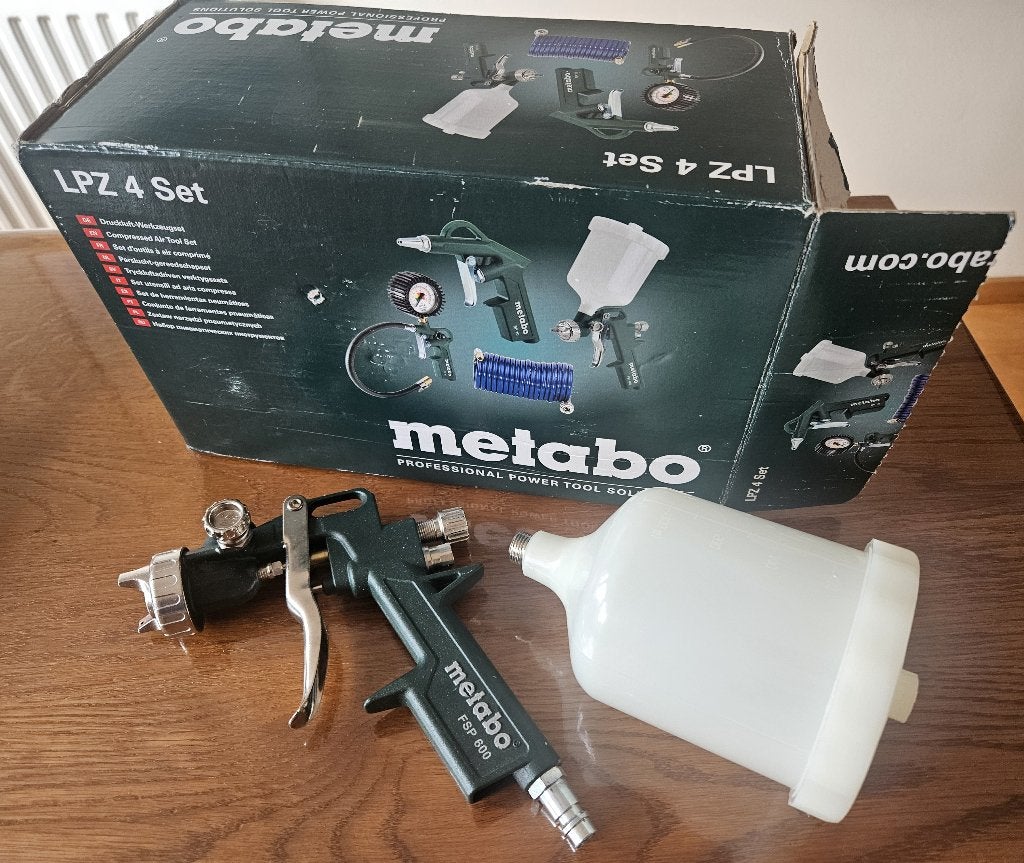 Metabo FSP 600 verfspuit (bovenbeker) voor compressor, Ophalen of Verzenden, Nieuw, Verfspuit of Verfpomp