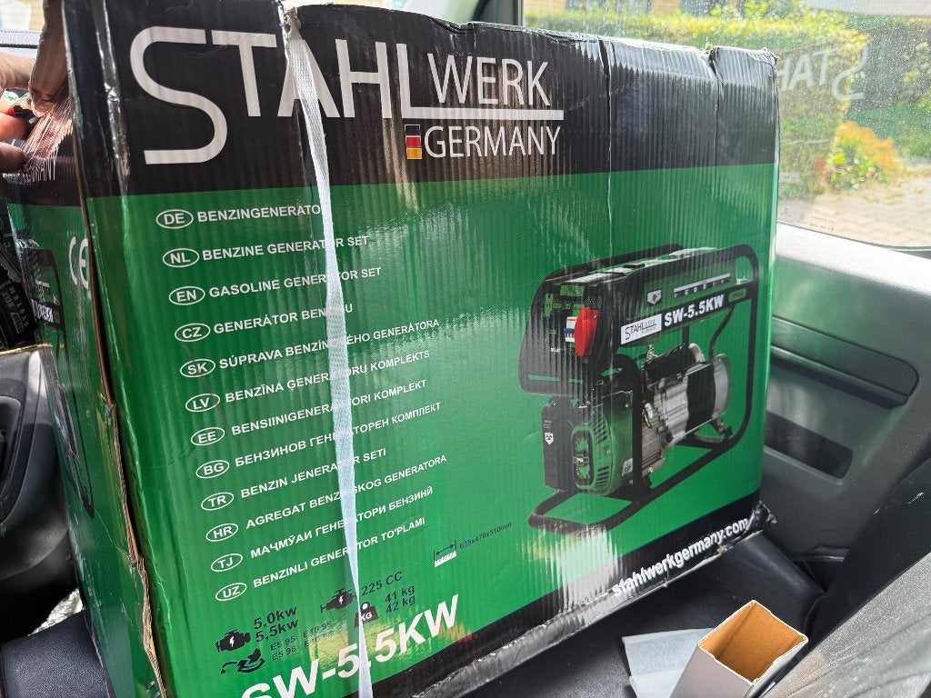 Stahlwerk Germany 5.5kw benzine generator, Elektrisch startend, Benzine, Nieuw, Ophalen of Verzenden