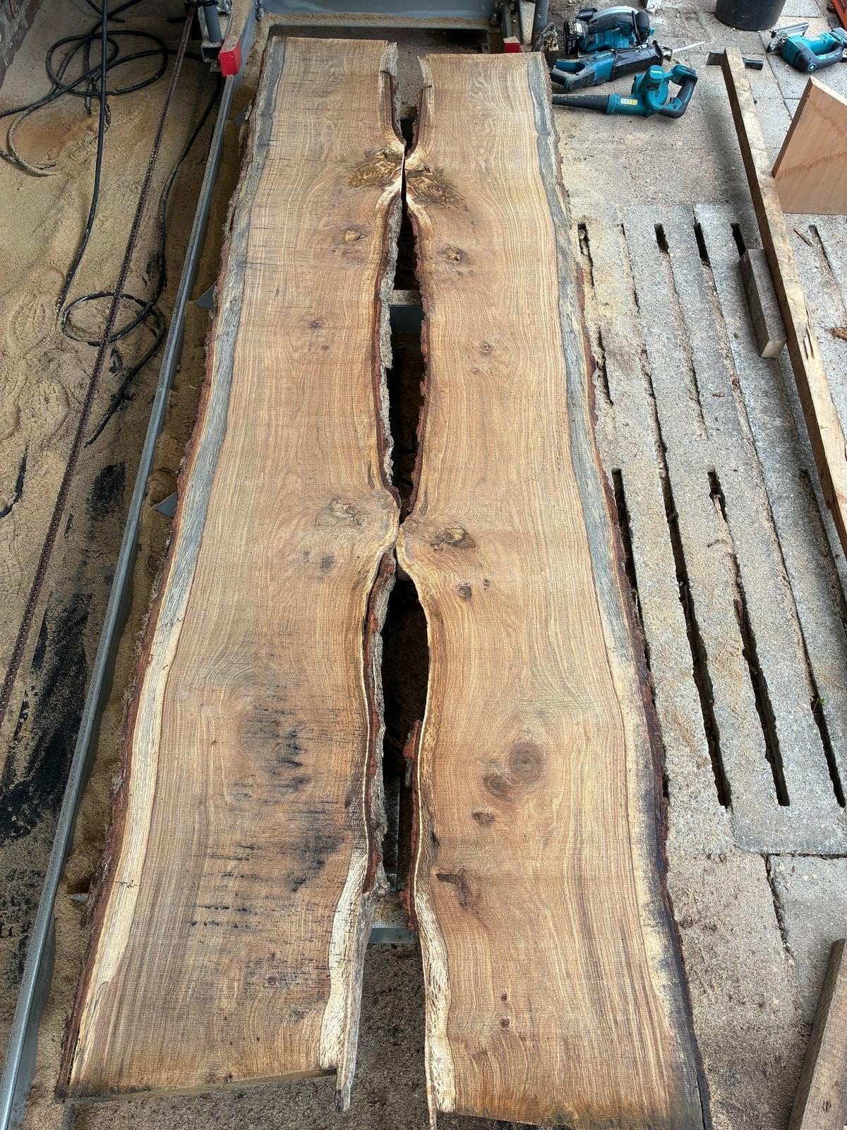 Eiken schaaldelen 4,5cm dik, Ophalen, Planken, Nieuw, Hardhout