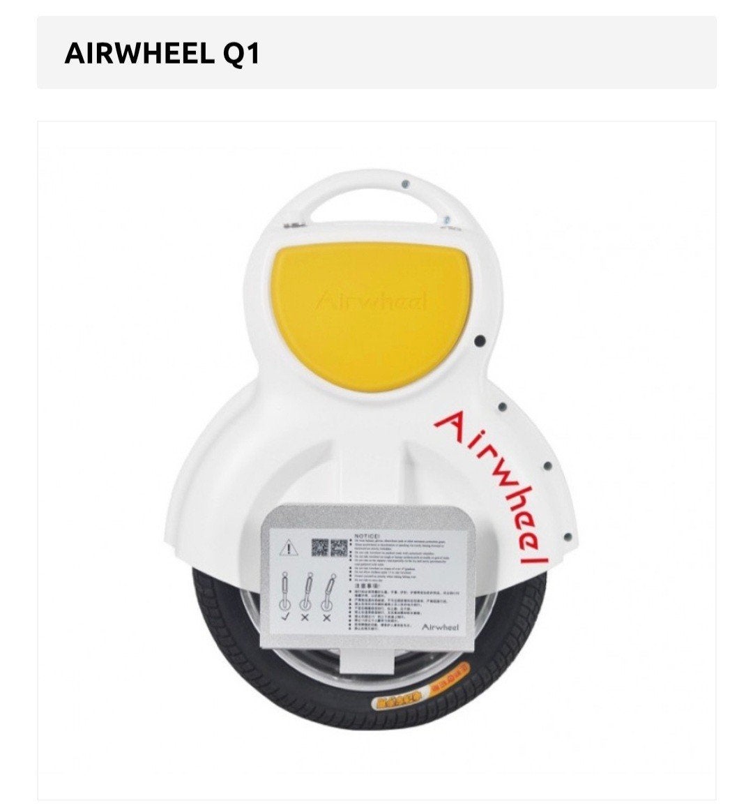 Nieuwe Airwheel Q1 zelfbalancerende scooter (wit), Ophalen of Verzenden, Nieuw, Elektrische step (E-scooter)