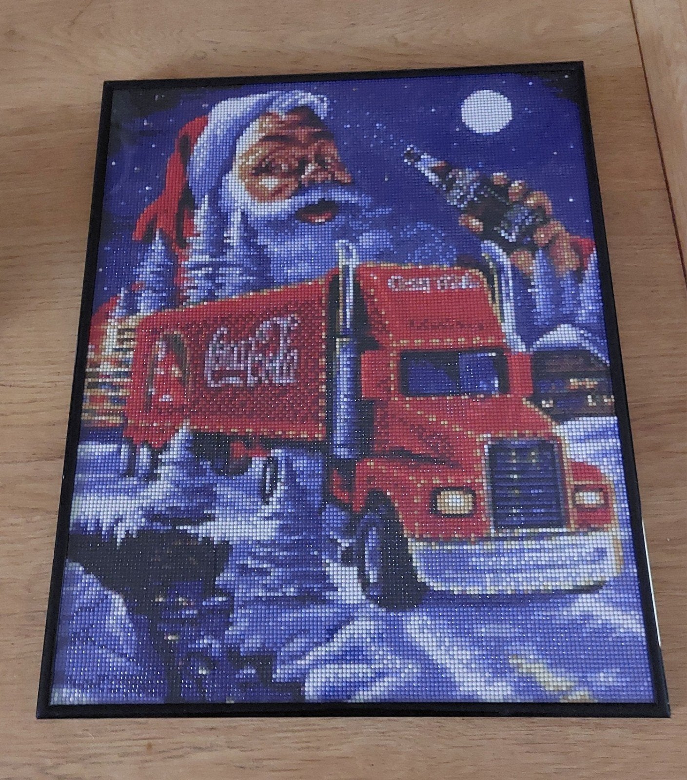 Gemaakte Diamond Painting, Coca-Cola Kerst Truck, Ophalen, Zo goed als nieuw