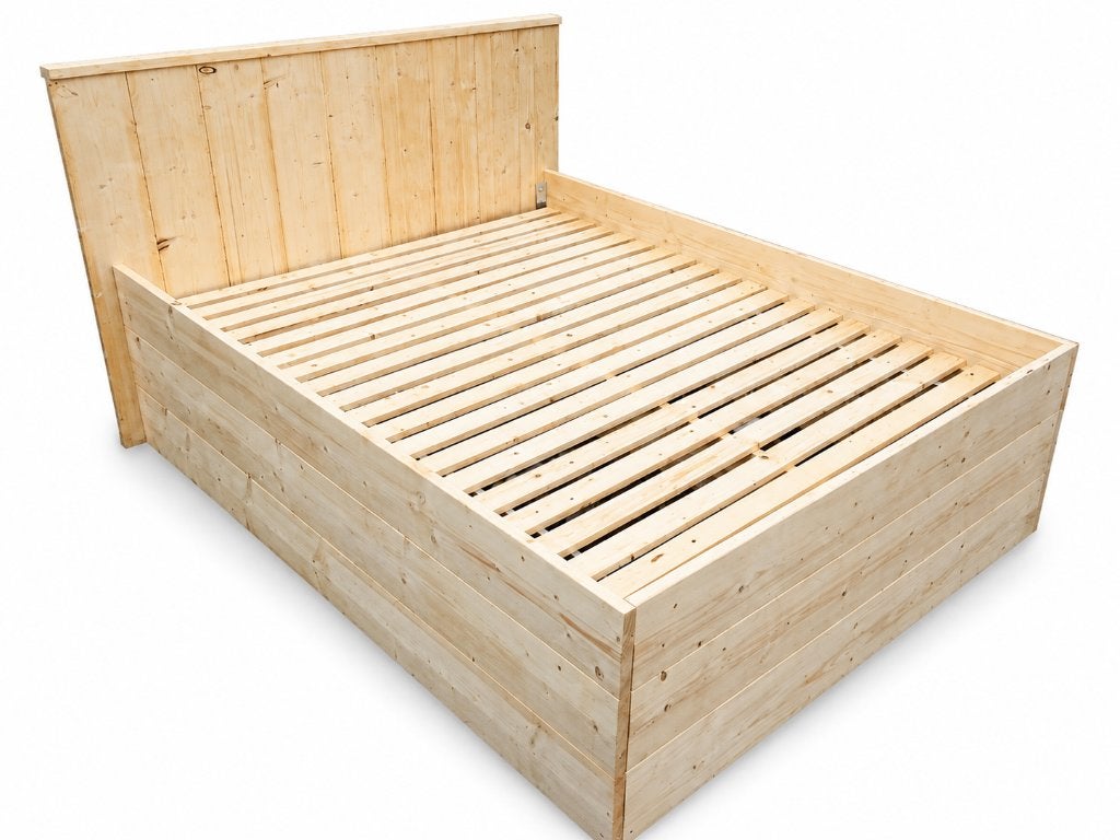 Steigerhouten bed Marijke | steigerhouten bedden nieuw, Ophalen of Verzenden, 200 cm, 160 cm, Hout