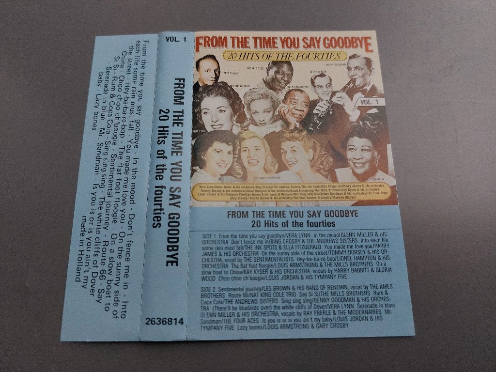 FROM THE TIME YOU SAY GOODBYE - 20 HITS OF THE FOURTIES (MC), Ophalen of Verzenden, Zo goed als nieuw, Origineel, Met bewaardoos, rek of koffer