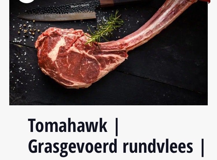 Waterbuffel kalfsvlees tomahawk  BBQ, Ophalen