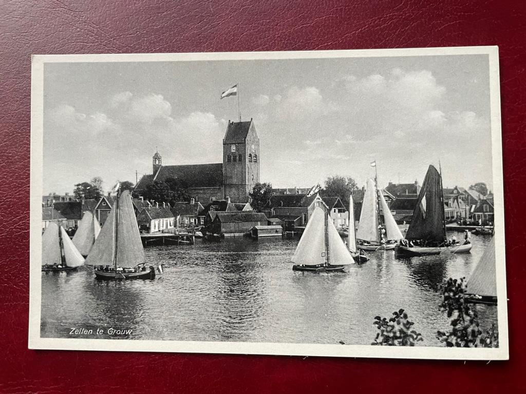 ansichtkaart van Grouw ; Zeilen te Grouw., Verzenden, 1940 tot 1960