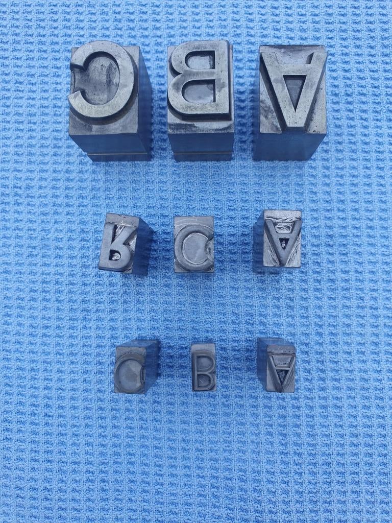 Oude drukpers letters, Ophalen of Verzenden