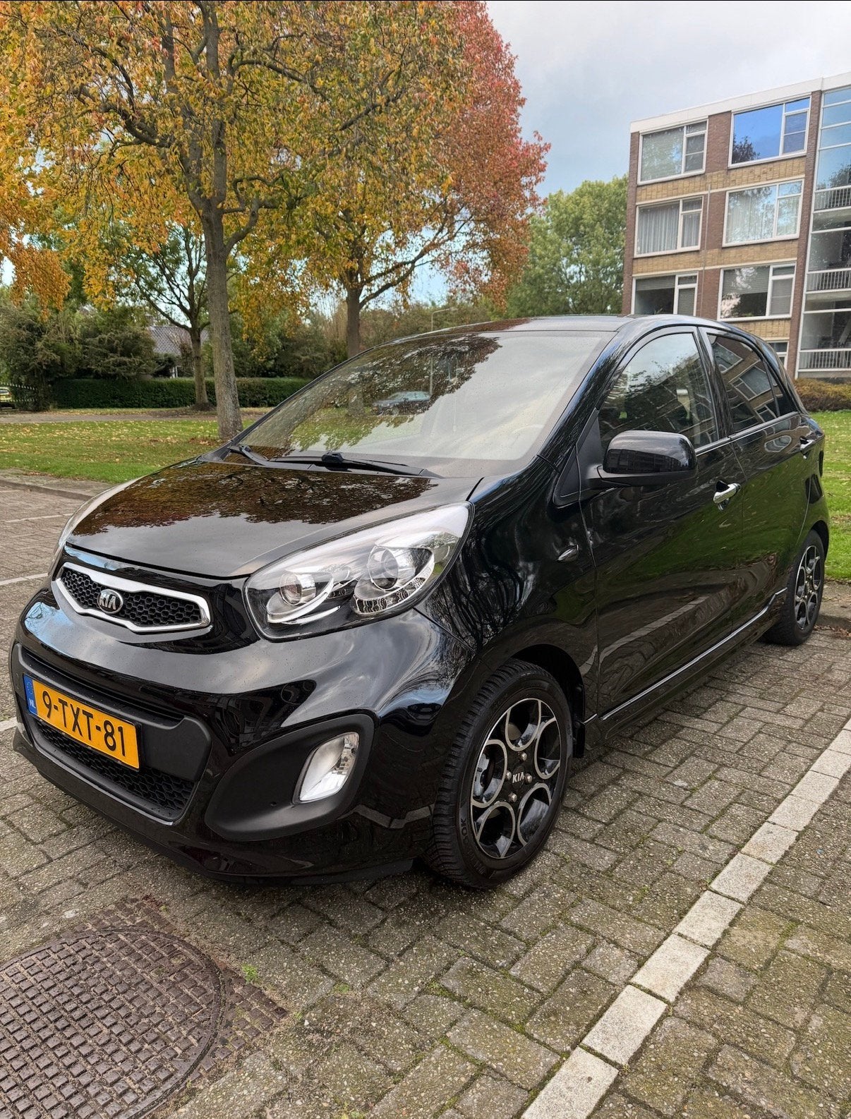 Kia Picanto 1.2 Cvvt 5-DRS 2014 Zwart wk editie 85pk, Auto's, Voorwielaandrijving, 4 cilinders, 400 kg, Origineel Nederlands