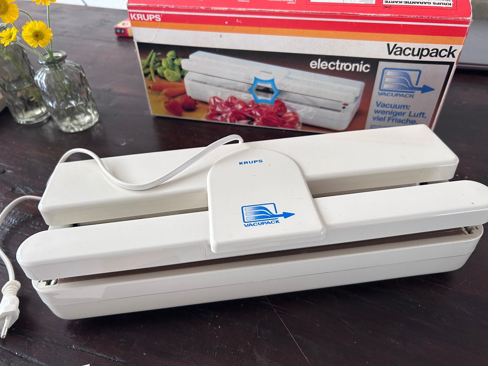 2x Krups Vacupack vacuum apparaat izgst incl rollen, Overige typen, Ophalen of Verzenden, Gebruikt, Overige merken