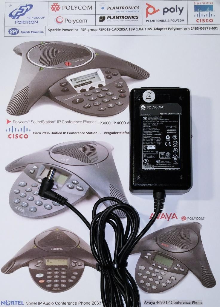 Polycom FSP019-1AD205A 19V 1A Adapter 2465-06879-601 Cisco