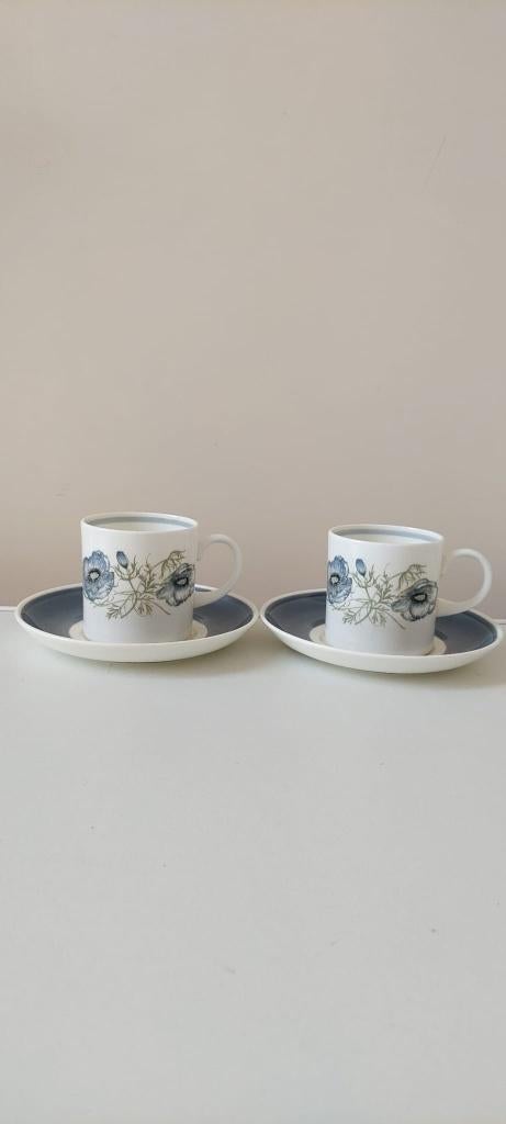 2x Wedgwood Glen Mist kop en schotel – Susie Cooper Design, Eu, Eu, Ophalen of Verzenden, Zo goed als nieuw