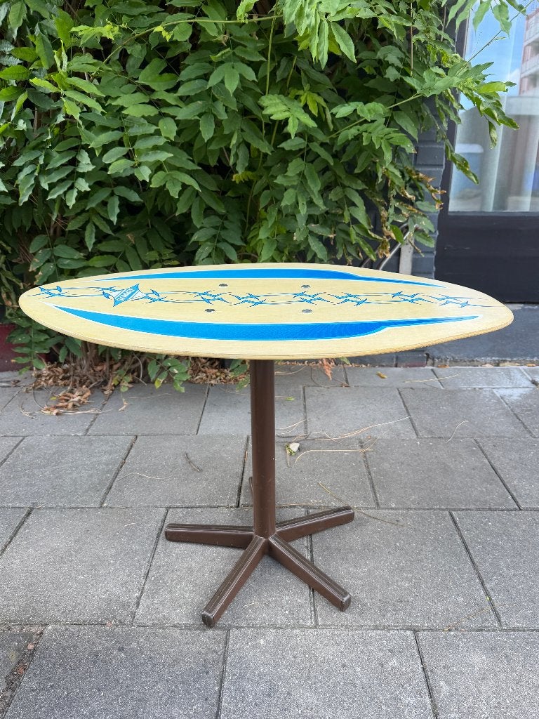 Vintage skimboard bijzettafel, space age sidetable, Ophalen, Gebruikt, 50 tot 100 cm, -