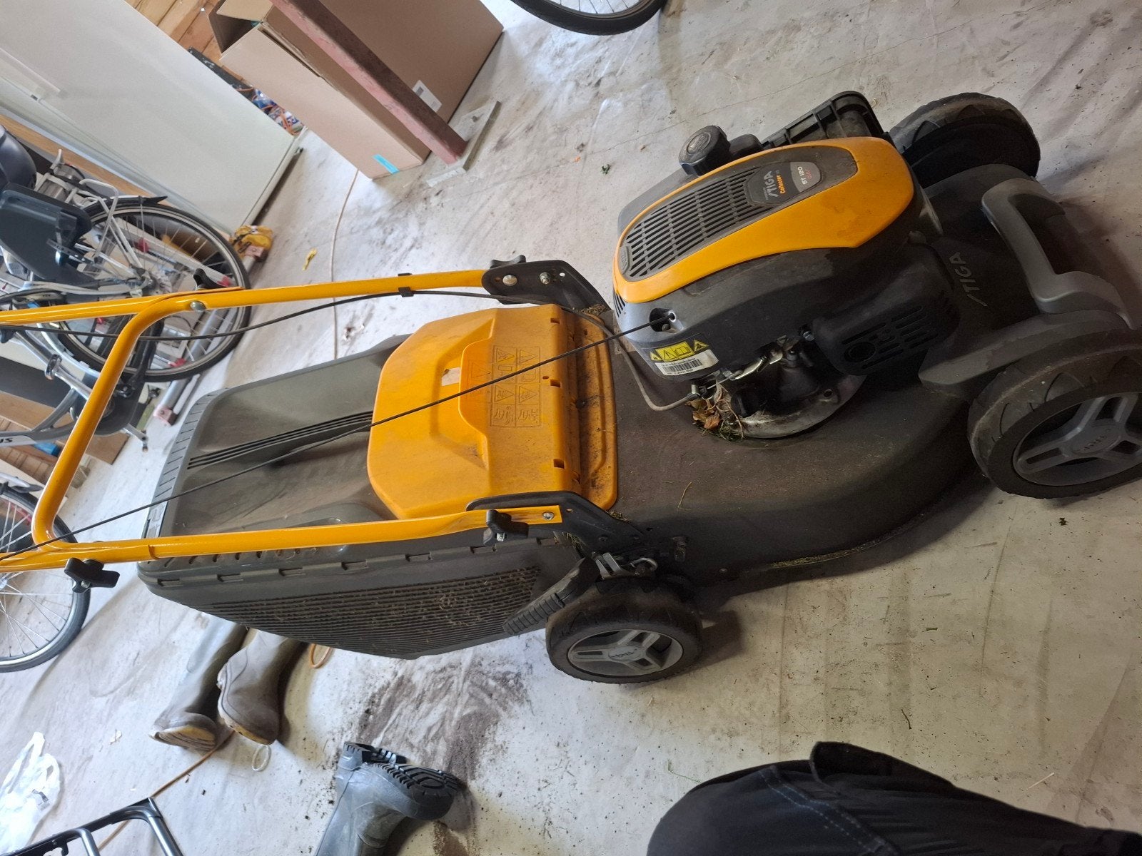 Stiga collector benzine maaier, Ophalen, Zo goed als nieuw, 50 cm of meer