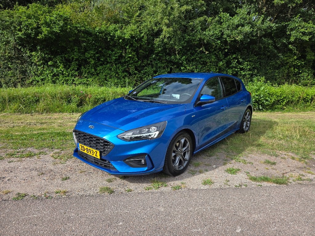 Ford Focus ST line 1.0 Ecoboost 125pk 2018 Blauw, Auto's, Euro 5, Zwart, Blauw, Handgeschakeld